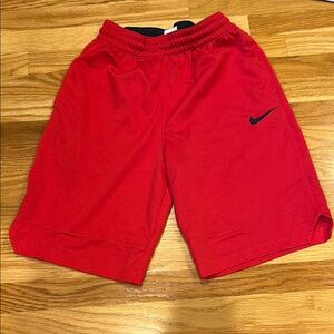 Nike Red Athletic Shorts with Black Logo